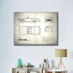 Mercedes 190-SL // White (16"W x 12"H x 2"D)