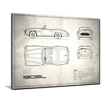 Mercedes 190-SL // White (16"W x 12"H x 2"D)