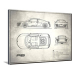 Audi R8 V10 // White (16"W x 12"H x 2"D)