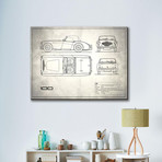 Austin-Healey 100 // White (16"W x 12"H x 2"D)
