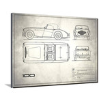 Austin-Healey 100 // White (16"W x 12"H x 2"D)