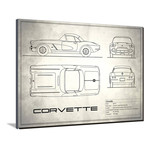 Corvette 33BHP // White (16"W x 12"H x 2"D)