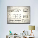 Corvette C3 // White (16"W x 12"H x 2"D)