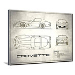 Corvette C3 // White (16"W x 12"H x 2"D)