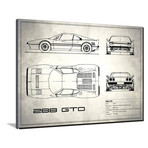 Ferrari 288-GTO // White (16"W x 12"H x 2"D)