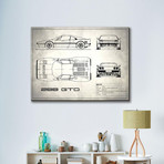 Ferrari 288-GTO // White (16"W x 12"H x 2"D)