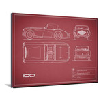 Austin-Healey 100 // Maroon (16"W x 12"H x 2"D)