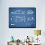 Audi R8 V10 // Blue (16"W x 12"H x 2"D)