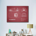 Cobra // Maroon (16"W x 12"H x 2"D)