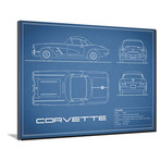 Corvette 33BHP // Blue (16"W x 12"H x 2"D)