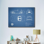 Cobra Red // Blue (16"W x 12"H x 2"D)