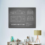 Corvette 33BHP // Gray (16"W x 12"H x 2"D)