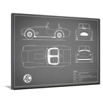 Cobra Red // Gray (16"W x 12"H x 2"D)