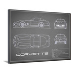 Corvette C3 // Gray (16"W x 12"H x 2"D)