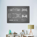 Ferrari 288-GTO // Gray (16"W x 12"H x 2"D)