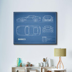 Ferrari 550 // Blue (16"W x 12"H x 2"D)