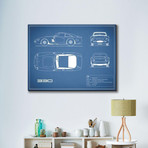 Ferrari 330 // Blue (16"W x 12"H x 2"D)