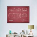 Ferrari 550 // Maroon (16"W x 12"H x 2"D)