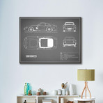 Ferrari 330 // Gray (16"W x 12"H x 2"D)