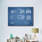 Jaguar SS1 // Blue (16"W x 12"H x 2"D)