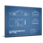 Porsche Carrera GTS // Blue (16"W x 12"H x 2"D)