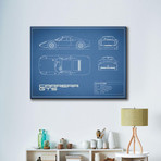 Porsche Carrera GTS // Blue (16"W x 12"H x 2"D)