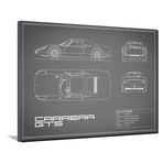 Porsche Carrera GTS // Gray (16"W x 12"H x 2"D)