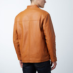 Classic Leather Jacket // Camel (L)