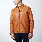 Classic Leather Jacket // Camel (L)