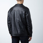Moto Leather Jacket // Black (L)