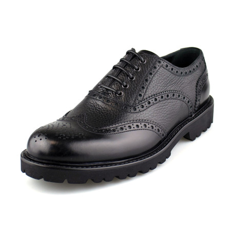 Laced Leather Shoe // Black (US: 10)