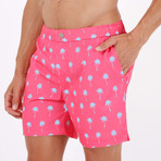 Palma Palm Tailor Made Swim Short // Pink (M)