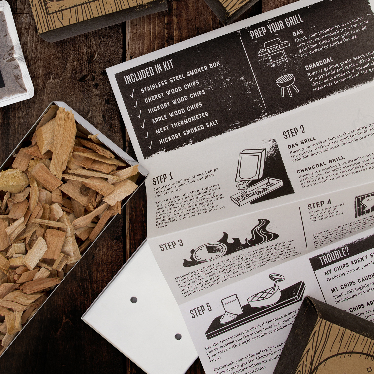 Wood Chip Smoking Grill Gift Set Cooking Gift Set Co. Touch of Modern