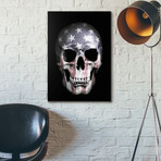 American Skull Black (12"W x 16"H x 0.75"D)