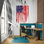 American Flag Splatter (18"W x 26"H x 0.75"D)