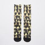 Cheetah Triangle Crew Sock // Single Pair