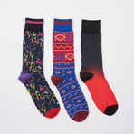 Crew Socks // Splatter + Dip Dye // Pack of 3