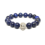 Lapis Lazuli + Cubic Zirconia Skull