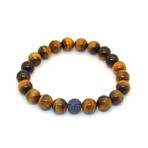 Tiger Eye + Cubic Zirconia Bracelet