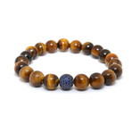 Tiger Eye + Cubic Zirconia Bracelet