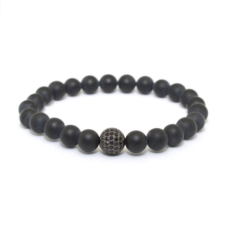 Onyx + Cubic Zirconia // Black