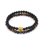 Red Tiger Eye + Onyx // 2 Pack