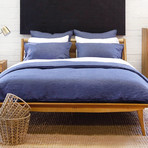 Washed Linen Duvet Set // Heather Navy (King)