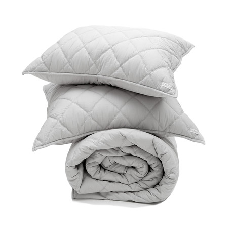 Egyptian Cotton Coverlet Set // Light Gray (King)