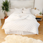 Egyptian Cotton Coverlet Set // White (Queen)