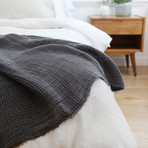 Waffle Throw // 50" x 70" (Graphite)