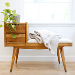 Waffle Throw // 50" x 70" (Graphite)