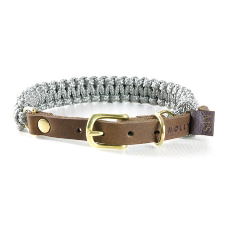 Touch of Leather Collar // Grey (X-Small (Neck Size: 9.5" - 11"))