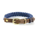 Touch of Leather Collar // Navy (X-Small (Neck Size: 9.5" - 11"))