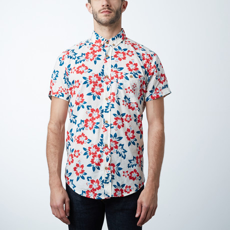 Tiki-3 SS Button Up // Ecru (L)